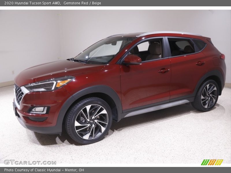 Gemstone Red / Beige 2020 Hyundai Tucson Sport AWD
