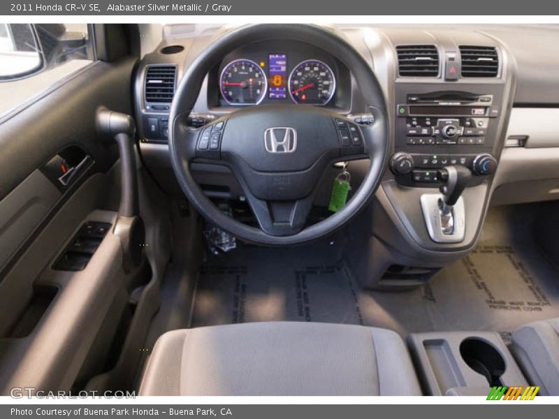 Alabaster Silver Metallic / Gray 2011 Honda CR-V SE