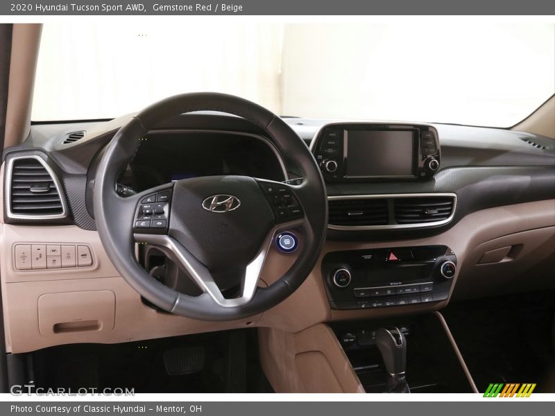 Gemstone Red / Beige 2020 Hyundai Tucson Sport AWD