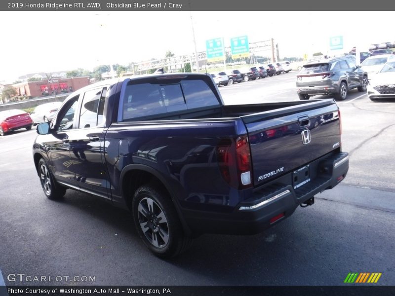 Obsidian Blue Pearl / Gray 2019 Honda Ridgeline RTL AWD