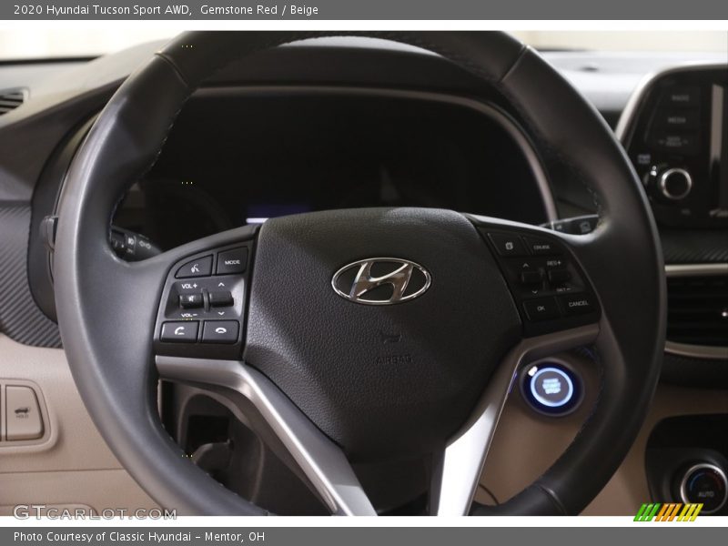 Gemstone Red / Beige 2020 Hyundai Tucson Sport AWD