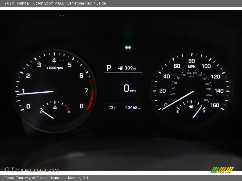 Gemstone Red / Beige 2020 Hyundai Tucson Sport AWD