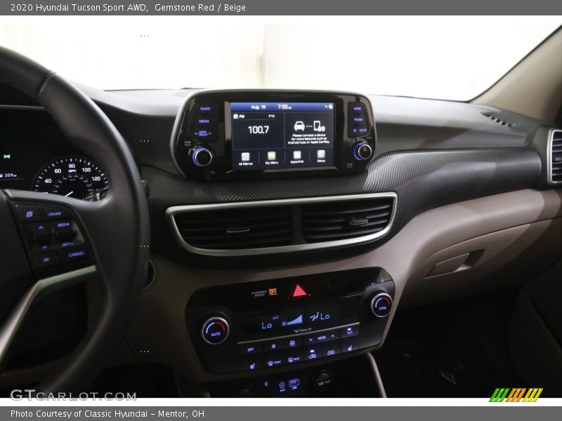 Gemstone Red / Beige 2020 Hyundai Tucson Sport AWD