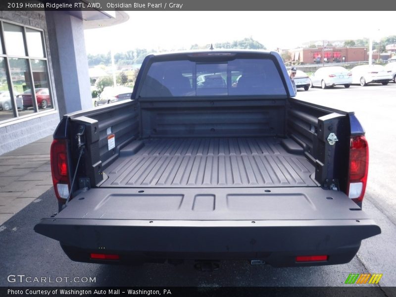 Obsidian Blue Pearl / Gray 2019 Honda Ridgeline RTL AWD