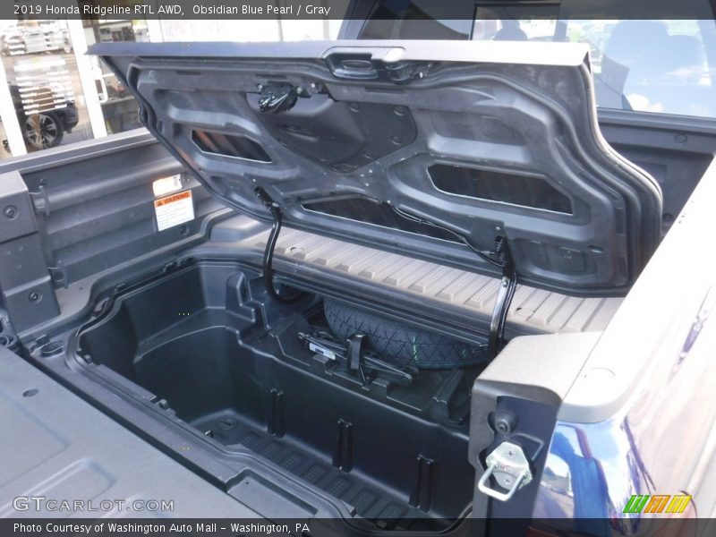 Obsidian Blue Pearl / Gray 2019 Honda Ridgeline RTL AWD