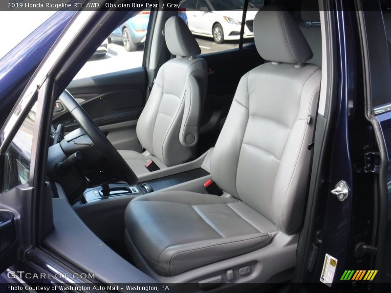 Obsidian Blue Pearl / Gray 2019 Honda Ridgeline RTL AWD