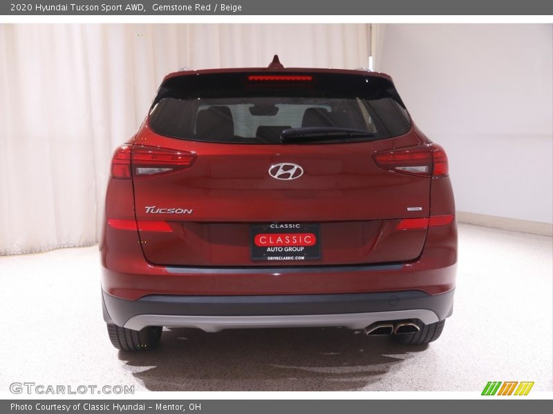 Gemstone Red / Beige 2020 Hyundai Tucson Sport AWD