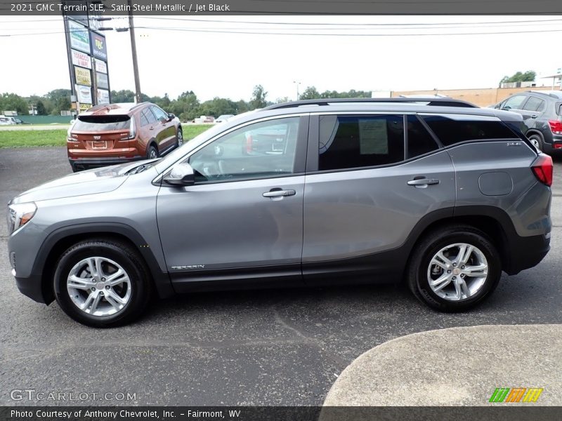 Satin Steel Metallic / Jet Black 2021 GMC Terrain SLE