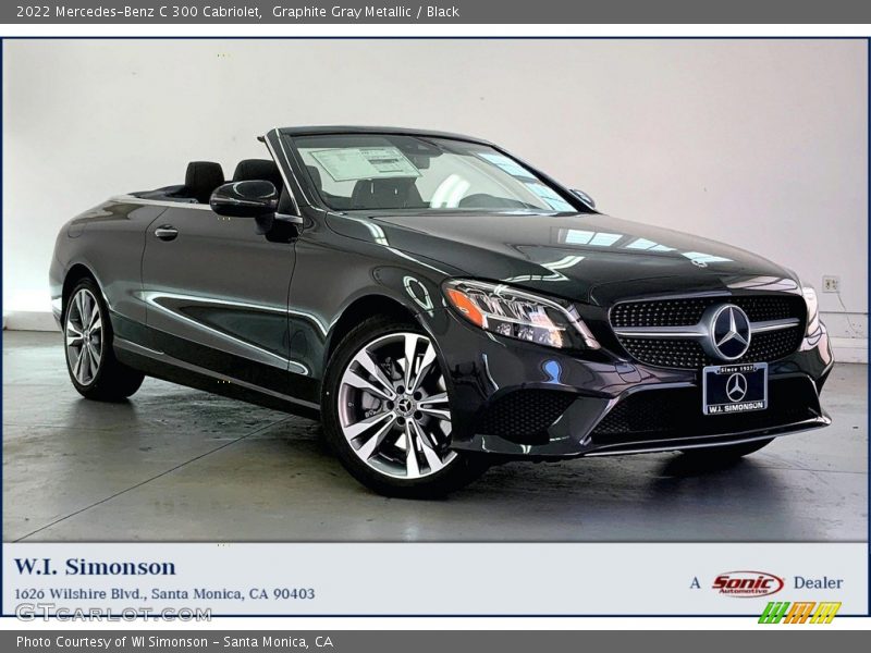 Graphite Gray Metallic / Black 2022 Mercedes-Benz C 300 Cabriolet