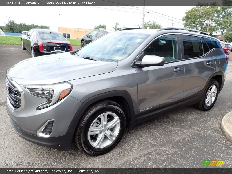 Satin Steel Metallic / Jet Black 2021 GMC Terrain SLE