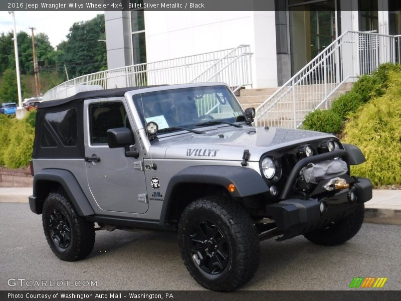 Billet Silver Metallic / Black 2016 Jeep Wrangler Willys Wheeler 4x4