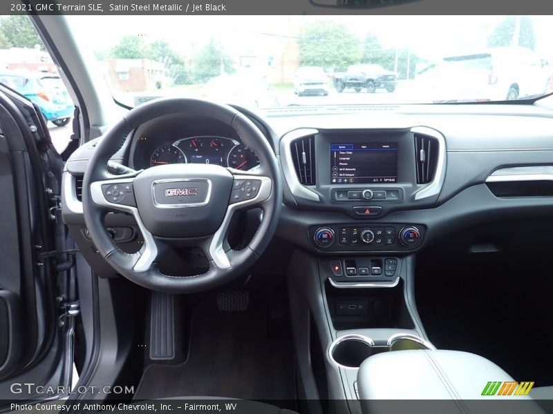 Satin Steel Metallic / Jet Black 2021 GMC Terrain SLE
