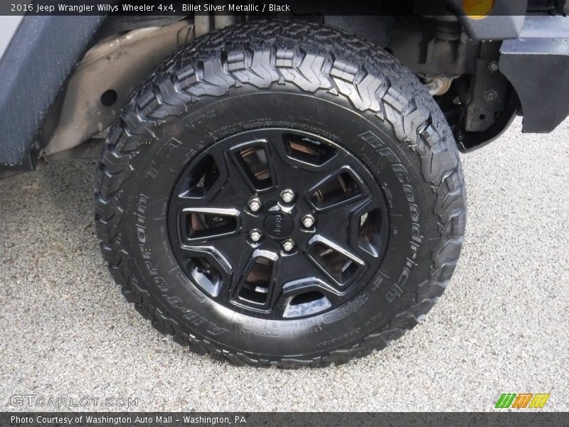 Billet Silver Metallic / Black 2016 Jeep Wrangler Willys Wheeler 4x4