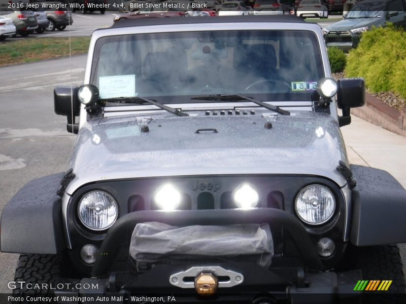 Billet Silver Metallic / Black 2016 Jeep Wrangler Willys Wheeler 4x4