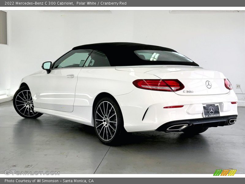 Polar White / Cranberry Red 2022 Mercedes-Benz C 300 Cabriolet