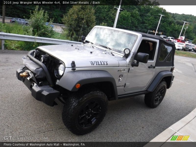 Billet Silver Metallic / Black 2016 Jeep Wrangler Willys Wheeler 4x4