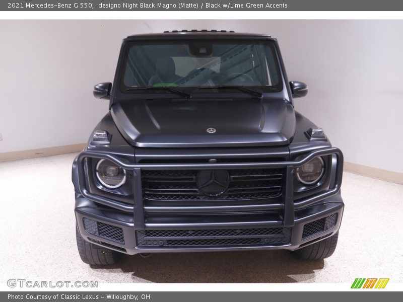 designo Night Black Magno (Matte) / Black w/Lime Green Accents 2021 Mercedes-Benz G 550