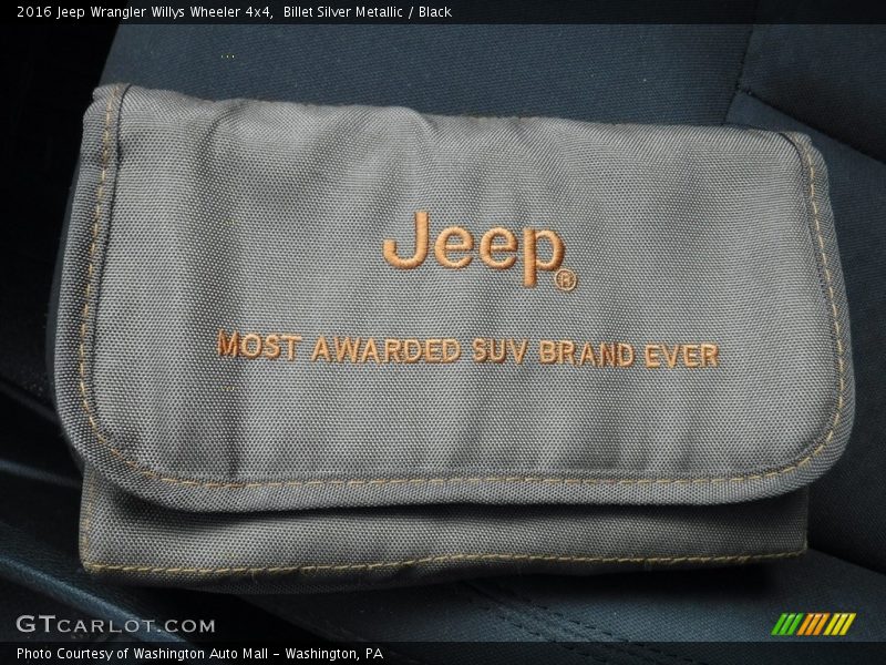 Billet Silver Metallic / Black 2016 Jeep Wrangler Willys Wheeler 4x4