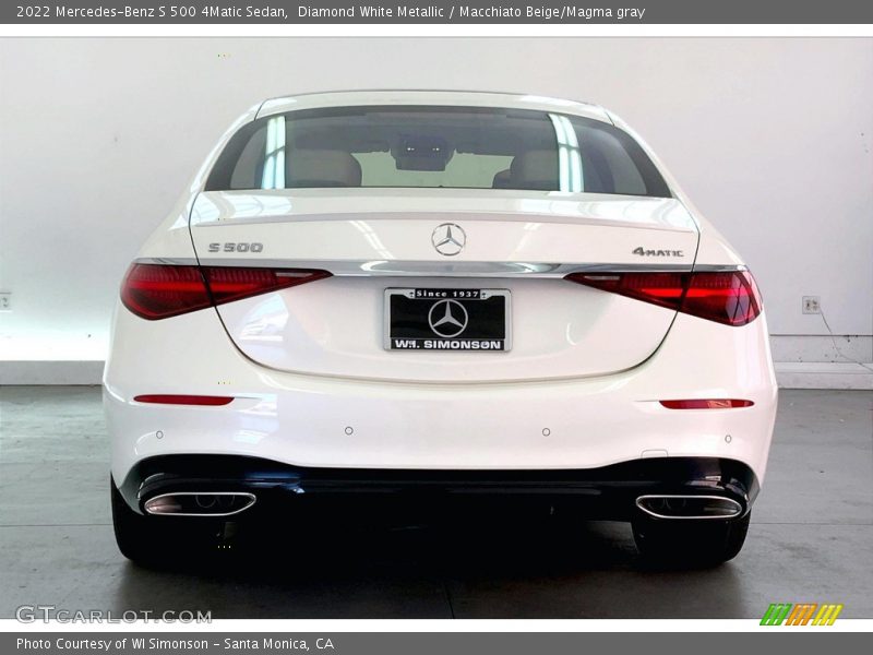Diamond White Metallic / Macchiato Beige/Magma gray 2022 Mercedes-Benz S 500 4Matic Sedan