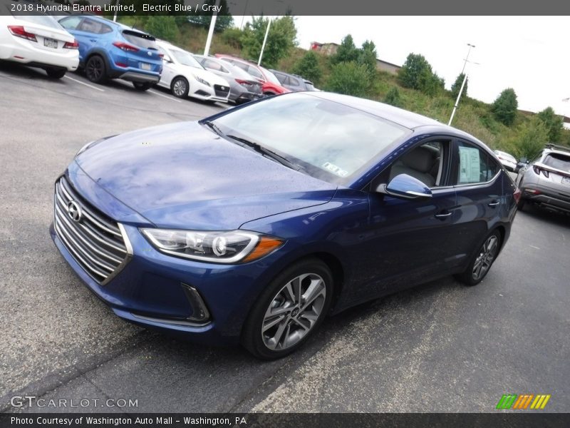Electric Blue / Gray 2018 Hyundai Elantra Limited