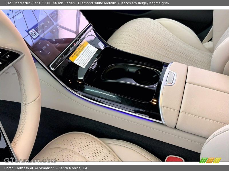 Diamond White Metallic / Macchiato Beige/Magma gray 2022 Mercedes-Benz S 500 4Matic Sedan