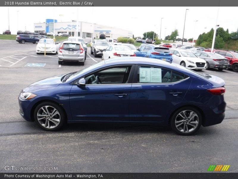 Electric Blue / Gray 2018 Hyundai Elantra Limited