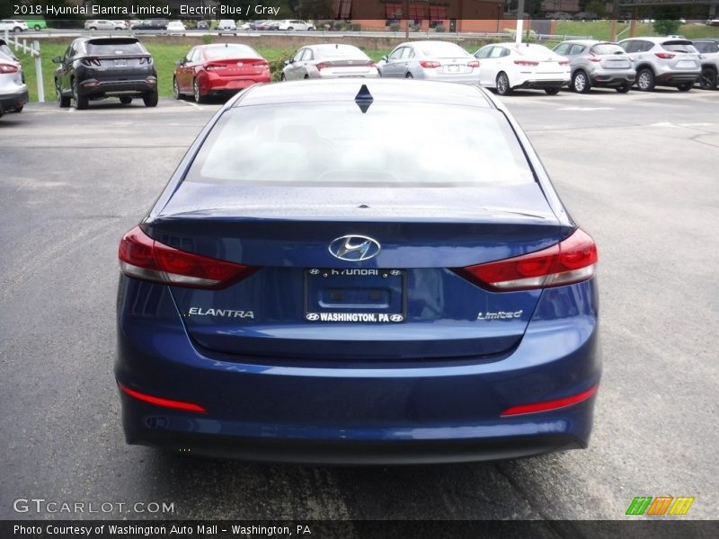 Electric Blue / Gray 2018 Hyundai Elantra Limited
