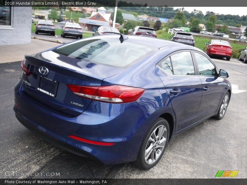 Electric Blue / Gray 2018 Hyundai Elantra Limited
