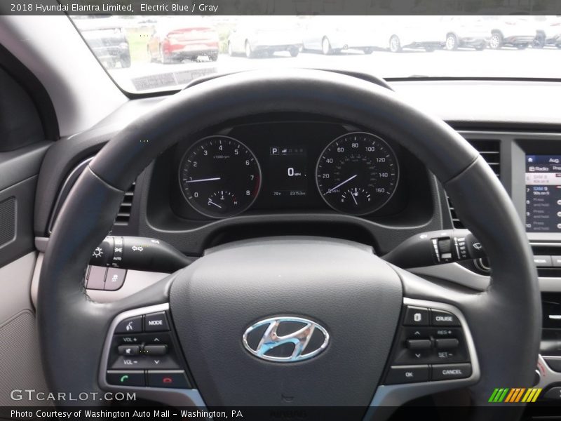 Electric Blue / Gray 2018 Hyundai Elantra Limited