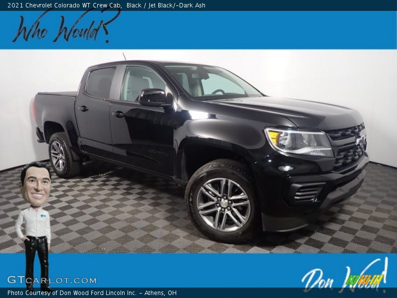Black / Jet Black/­Dark Ash 2021 Chevrolet Colorado WT Crew Cab