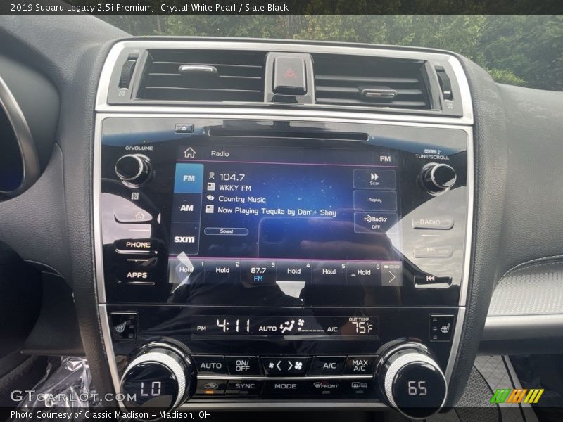 Crystal White Pearl / Slate Black 2019 Subaru Legacy 2.5i Premium