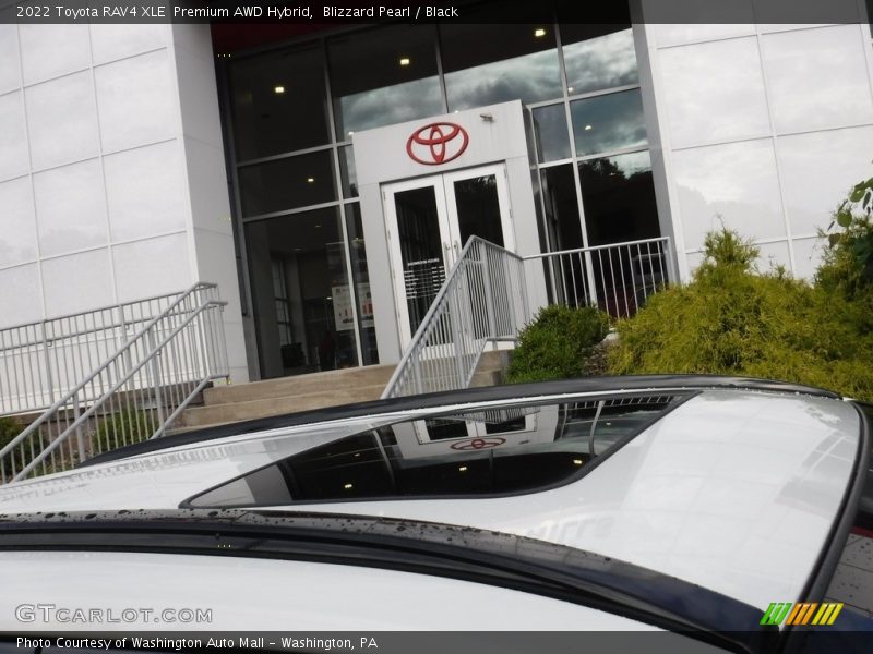 Blizzard Pearl / Black 2022 Toyota RAV4 XLE  Premium AWD Hybrid