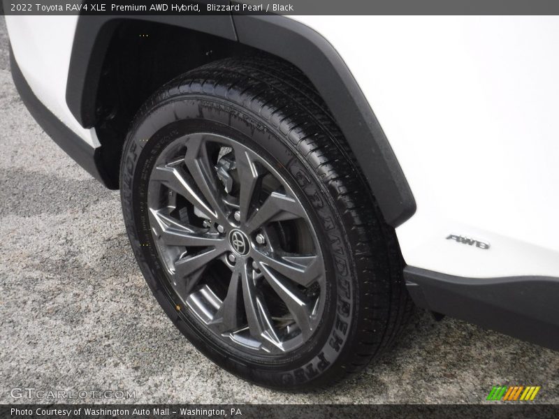 Blizzard Pearl / Black 2022 Toyota RAV4 XLE  Premium AWD Hybrid