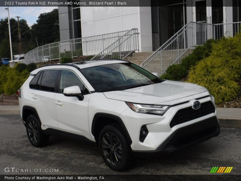 Blizzard Pearl / Black 2022 Toyota RAV4 XLE  Premium AWD Hybrid