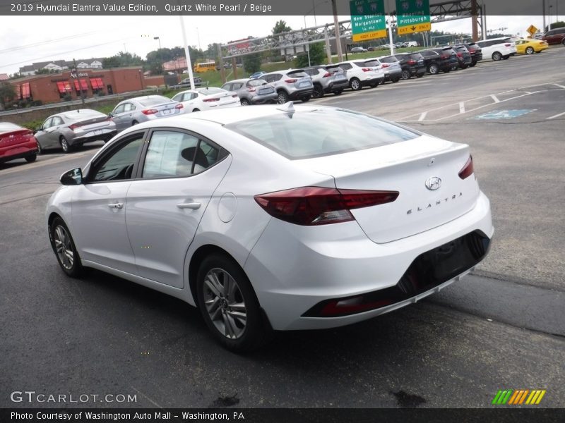 Quartz White Pearl / Beige 2019 Hyundai Elantra Value Edition
