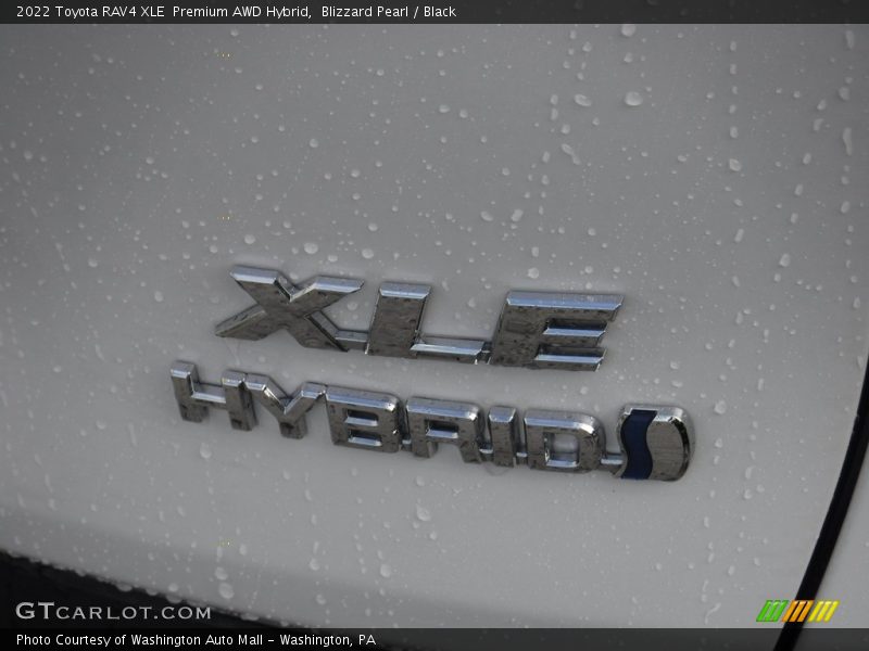 Blizzard Pearl / Black 2022 Toyota RAV4 XLE  Premium AWD Hybrid