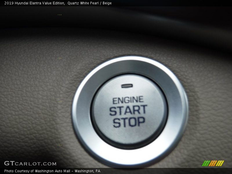 Quartz White Pearl / Beige 2019 Hyundai Elantra Value Edition