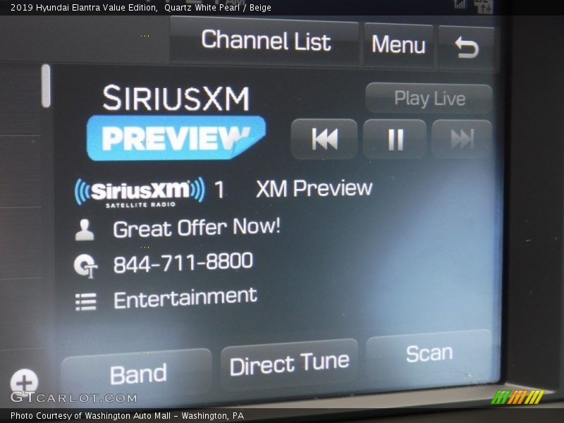 Quartz White Pearl / Beige 2019 Hyundai Elantra Value Edition