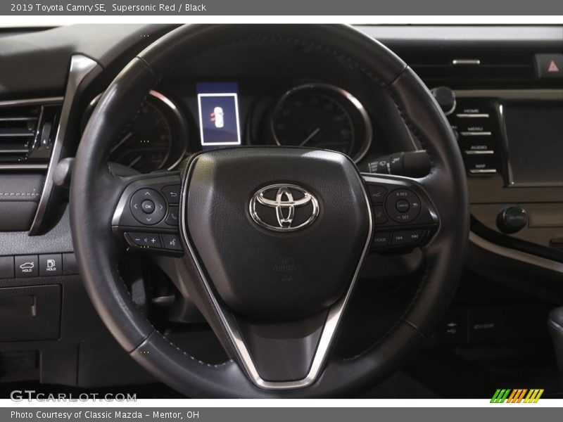Supersonic Red / Black 2019 Toyota Camry SE