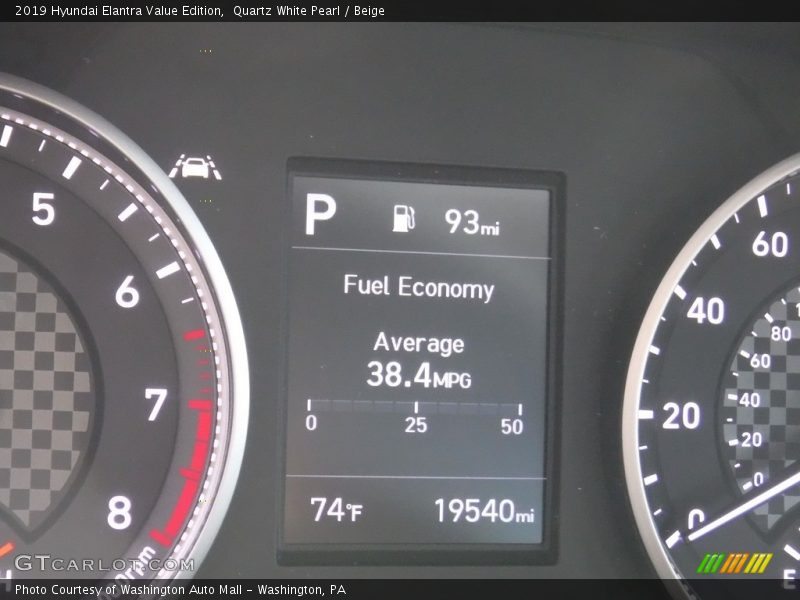 Quartz White Pearl / Beige 2019 Hyundai Elantra Value Edition