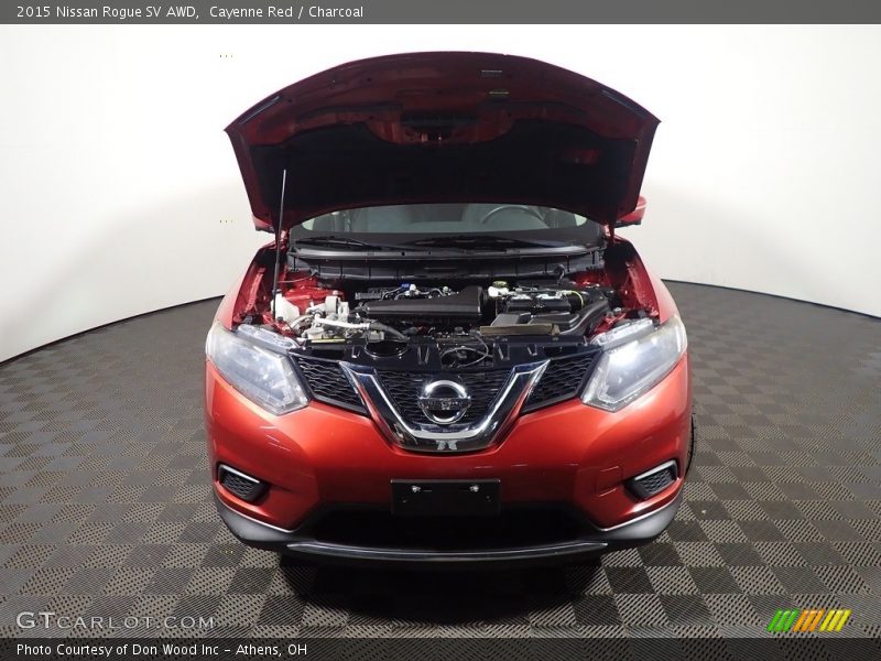 Cayenne Red / Charcoal 2015 Nissan Rogue SV AWD