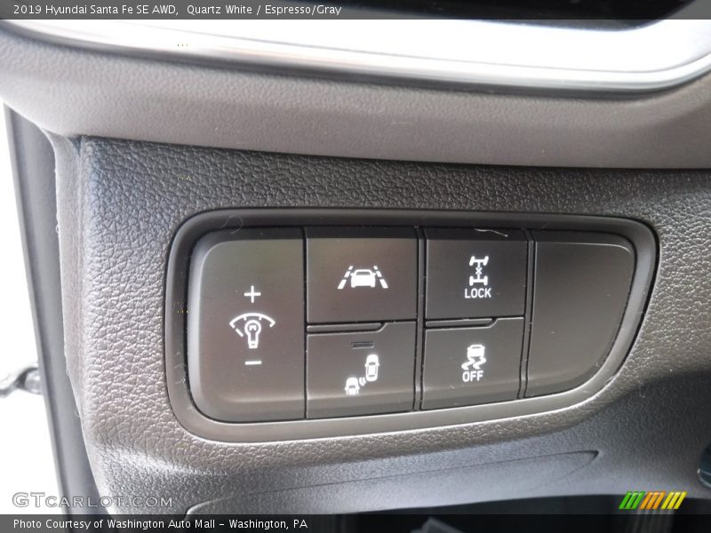 Quartz White / Espresso/Gray 2019 Hyundai Santa Fe SE AWD