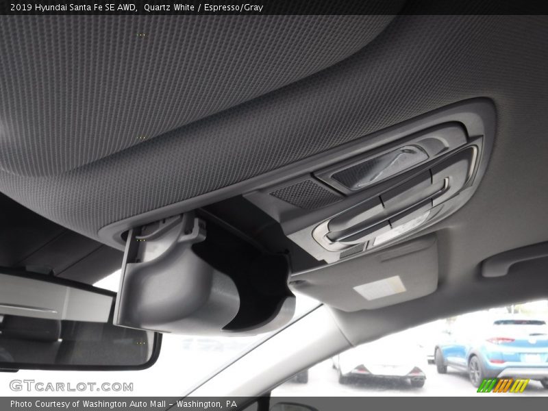 Quartz White / Espresso/Gray 2019 Hyundai Santa Fe SE AWD