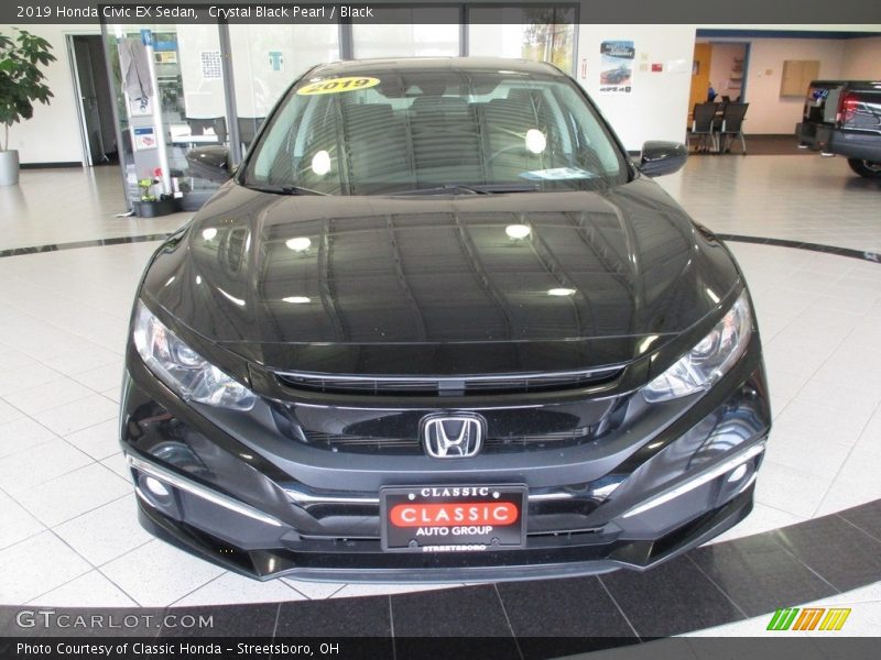 Crystal Black Pearl / Black 2019 Honda Civic EX Sedan