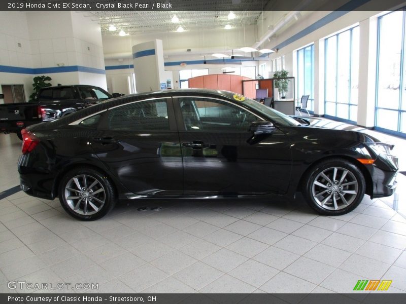 Crystal Black Pearl / Black 2019 Honda Civic EX Sedan