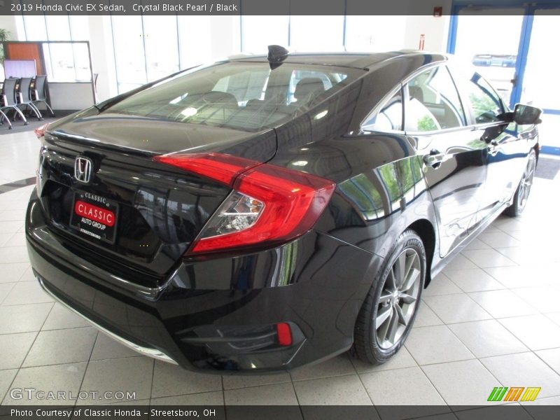 Crystal Black Pearl / Black 2019 Honda Civic EX Sedan