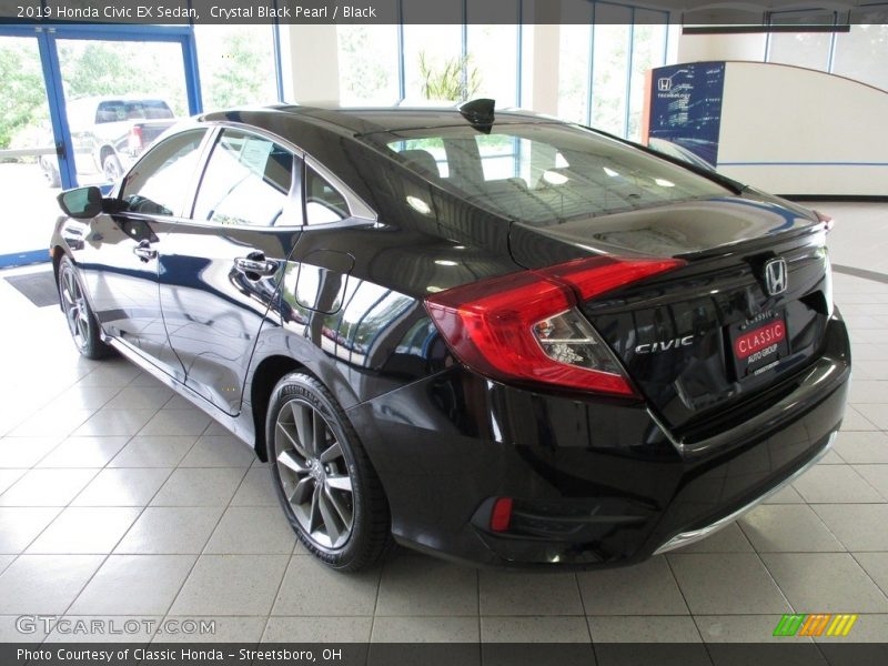 Crystal Black Pearl / Black 2019 Honda Civic EX Sedan