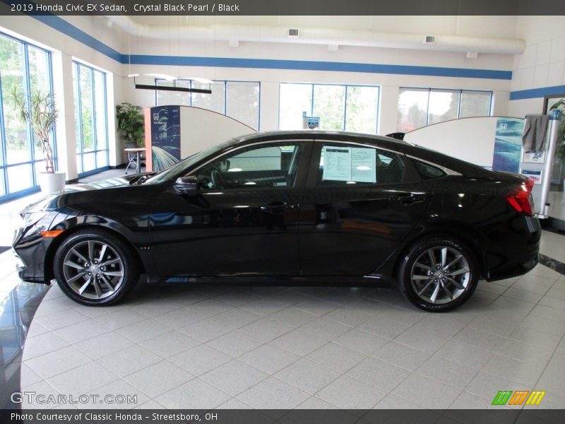 Crystal Black Pearl / Black 2019 Honda Civic EX Sedan