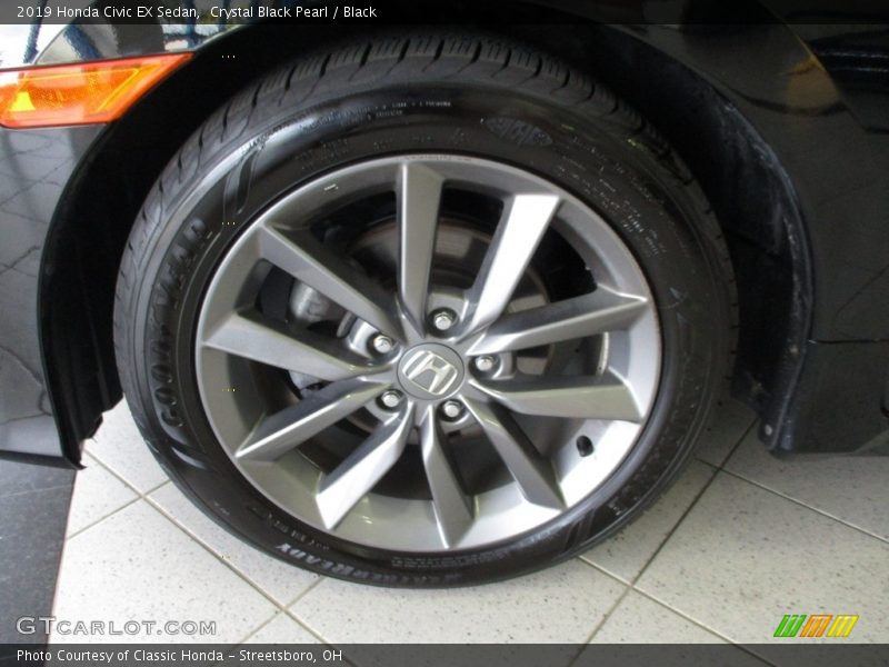 Crystal Black Pearl / Black 2019 Honda Civic EX Sedan