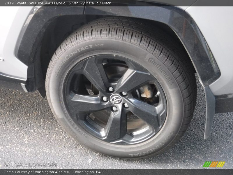 Silver Sky Metallic / Black 2019 Toyota RAV4 XSE AWD Hybrid
